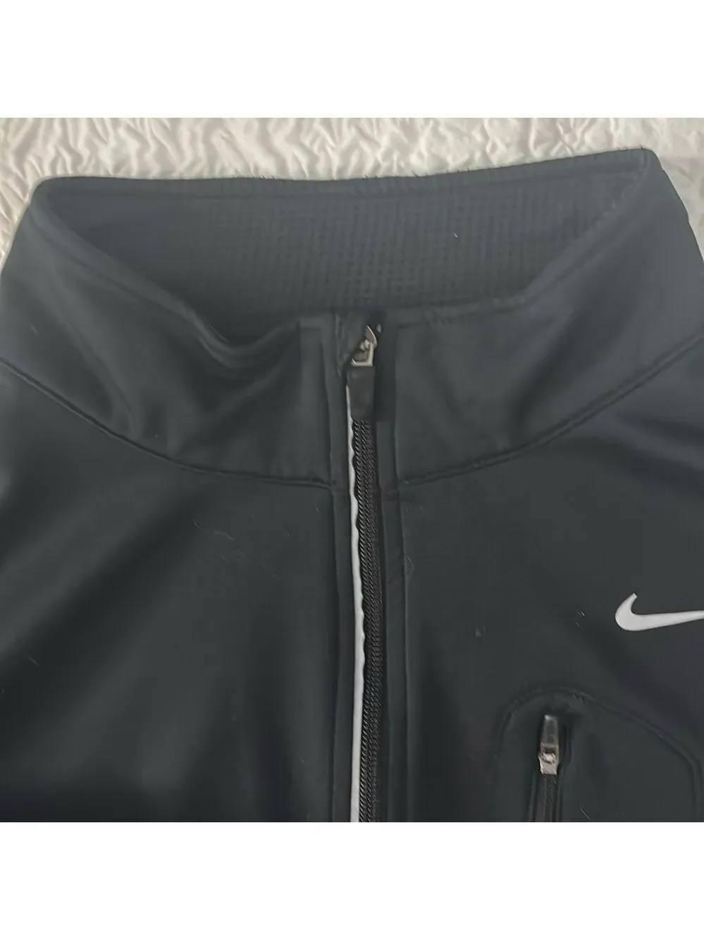 Nike Full Zip Mock Neck Dri Fit Running Track Jacket